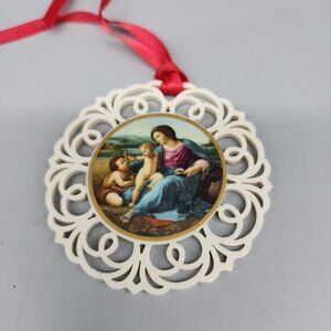 PICKARD 1985 Christmas Ornament Masterpiece Madonna 3.25"